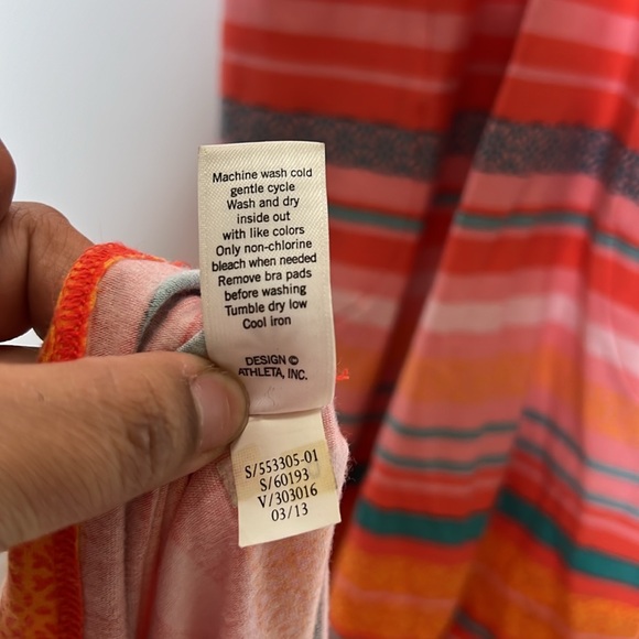 Athleta Byzantine Striped Maxi Dress in Watermelon size small - Picture 11 of 13